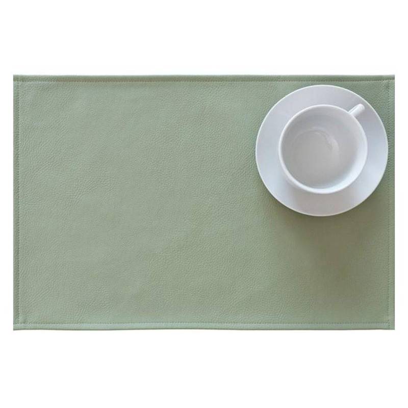 Monaco rectangular synthetic leather placemat green tea 30x45 cm