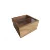 Wood and acrylic windproof napkin holder cm 13x13x7.5