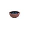 Gandhara round cup made of wood and black resin cm 10.3x4