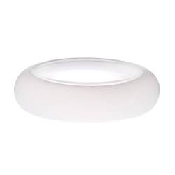 Cloud pillow top plate in white glass cm 20